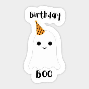 Birthday boo halloween birthday design Sticker